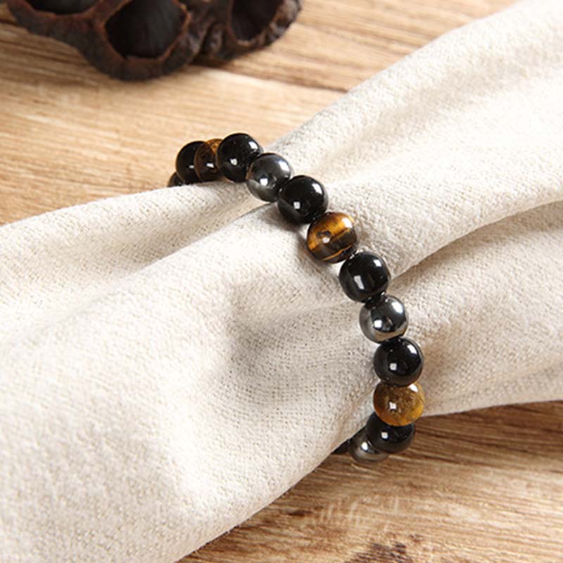 Tibetan Tiger's Eye Bracelet Necklace Set