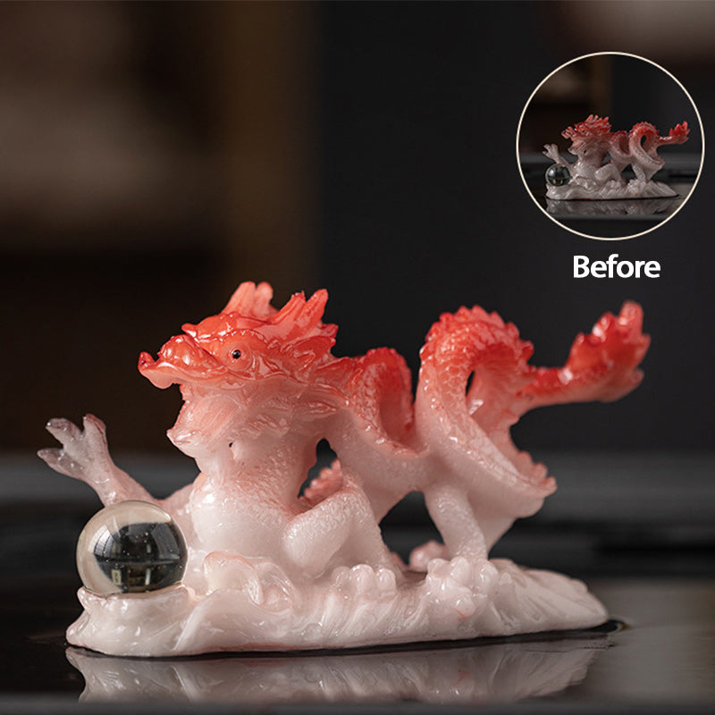 Year Of The Dragon Color Changing Resin Luck Success Tea Pet Home Figurine Decoration