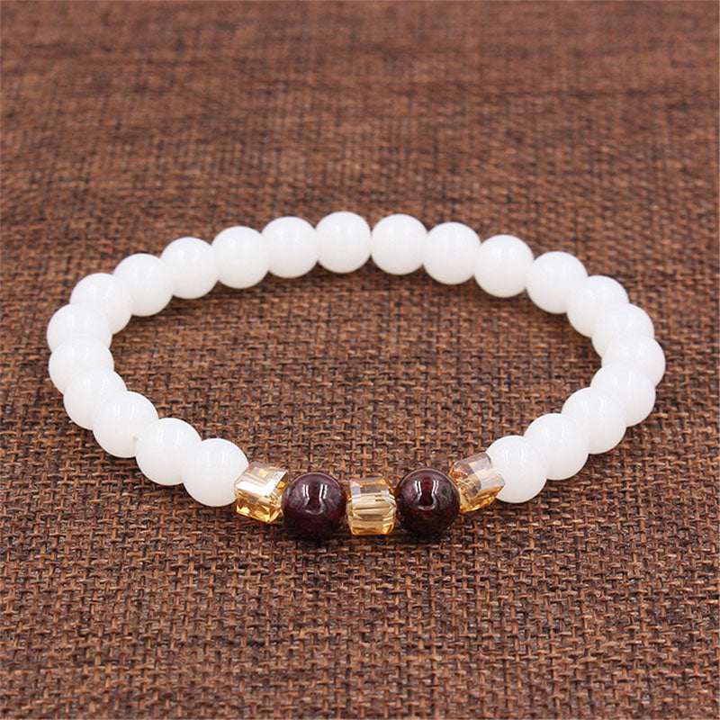 Natural White Jade Protection Bracelet