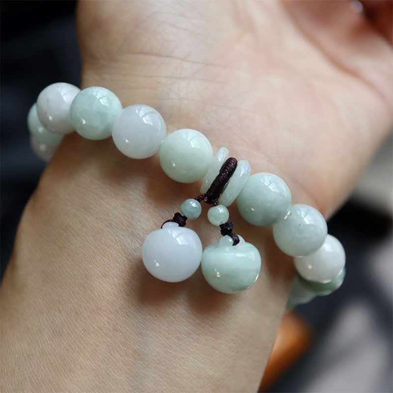 Natural Jade Pi Xiu Buddha Gourd Apple Success Bracelet