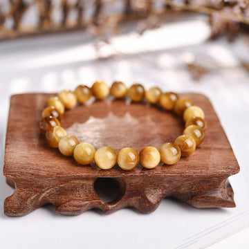 Tiger Eye Grounding Beaded Bracelet for Mental Clarity and Resilience