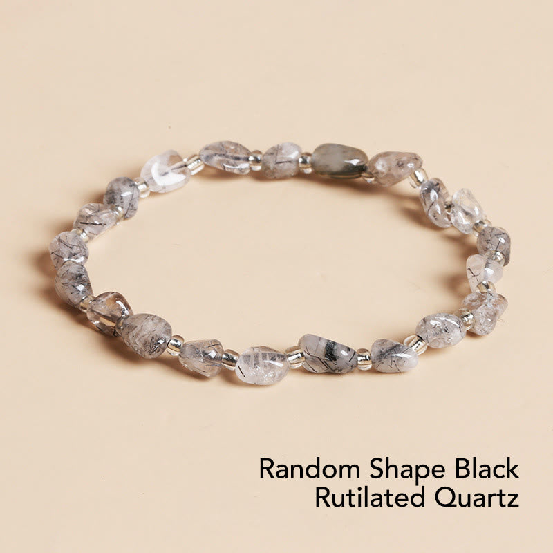 Natural Irregular Shape Raw Crystal Meditation Balance Bracelet
