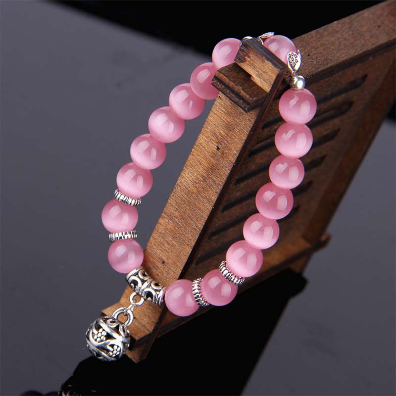 Handmade Tibetan Cat's Eye Chrysoberyl Natural Gemstone Bracelet