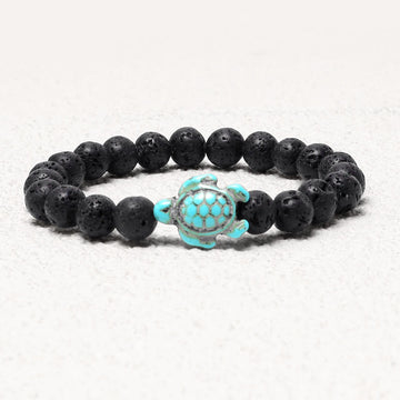 Natural Stone Sea Turtle Turquoise Blessing Bracelet