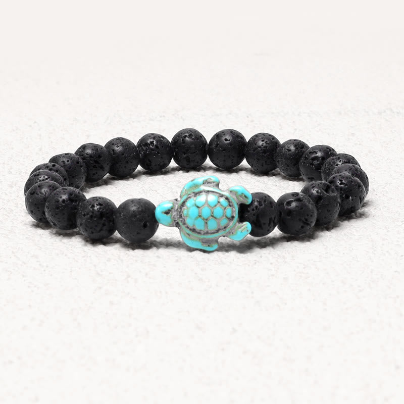 Natural Stone Sea Turtle Turquoise Blessing Bracelet