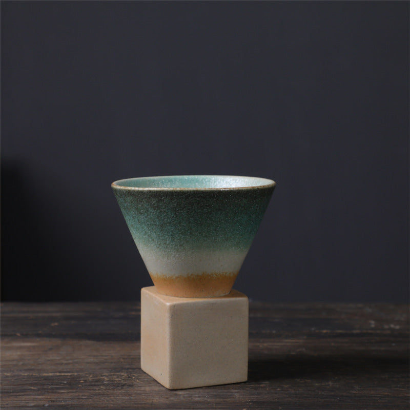 Vintage Gradient Ceramic Coffee Mug Tea Latte Espresso Coffee Cup With Base 200ml