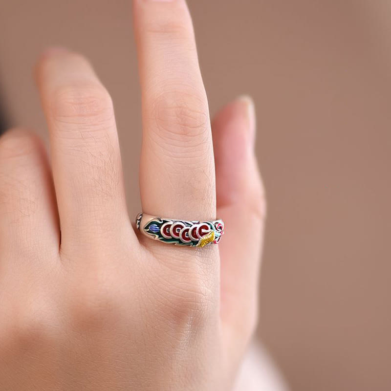 Feng Shui Five Emperor Coins Wealth Ring