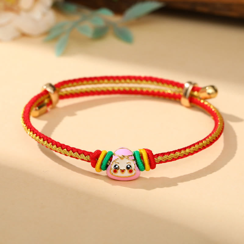 Colorful Rope Zongzi Pattern Luck Handmade Child Adult Bracelet