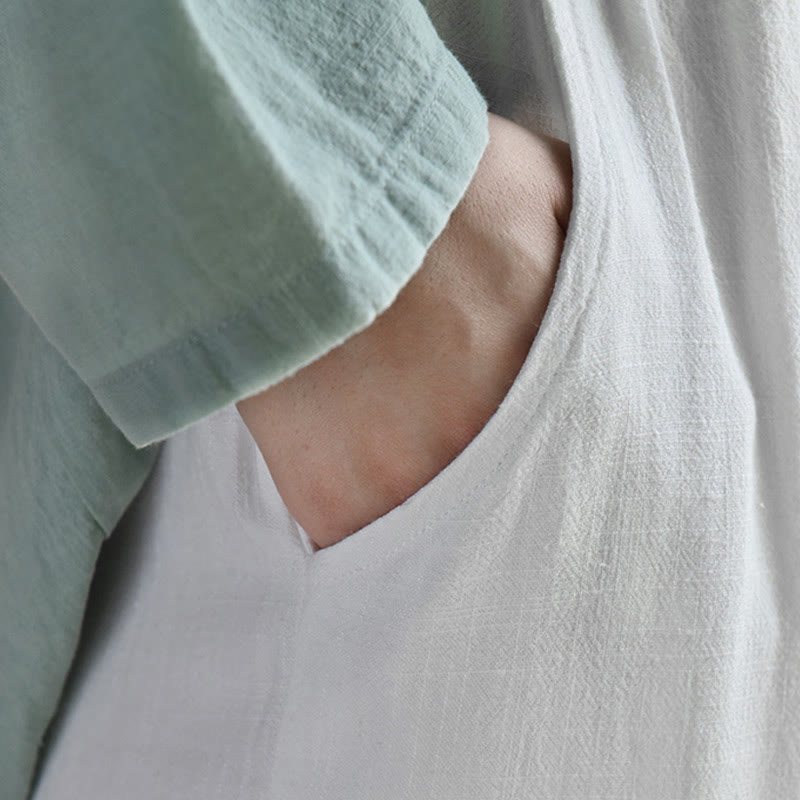 Tactile Breathable Linen Harem Pants for Mindful Meditation and Yoga