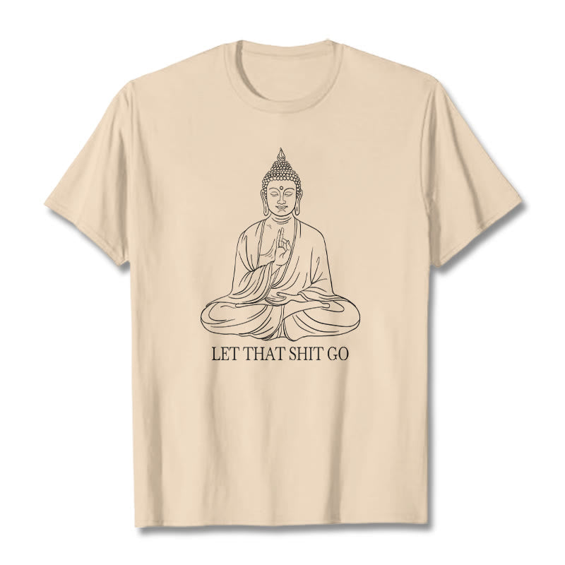 Soft Cotton Crewneck Let It Go Mindful Mantra Tee