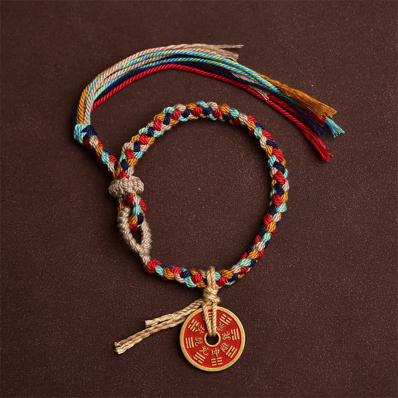 Handmade Bagua Harmony Multicolored Rope Bracelet
