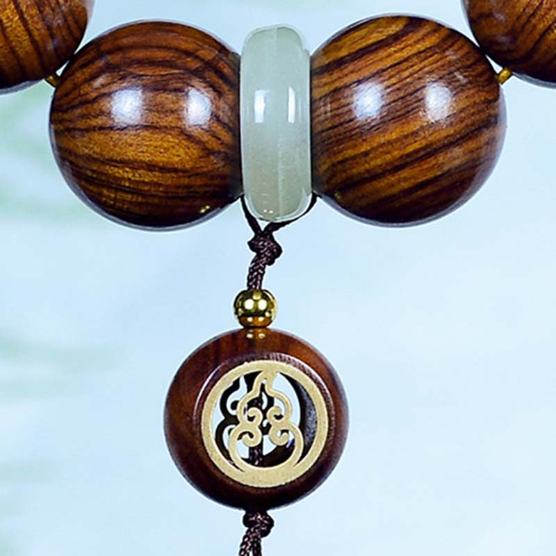 Rosewood Warmth Calm Gourd Charm Bracelet