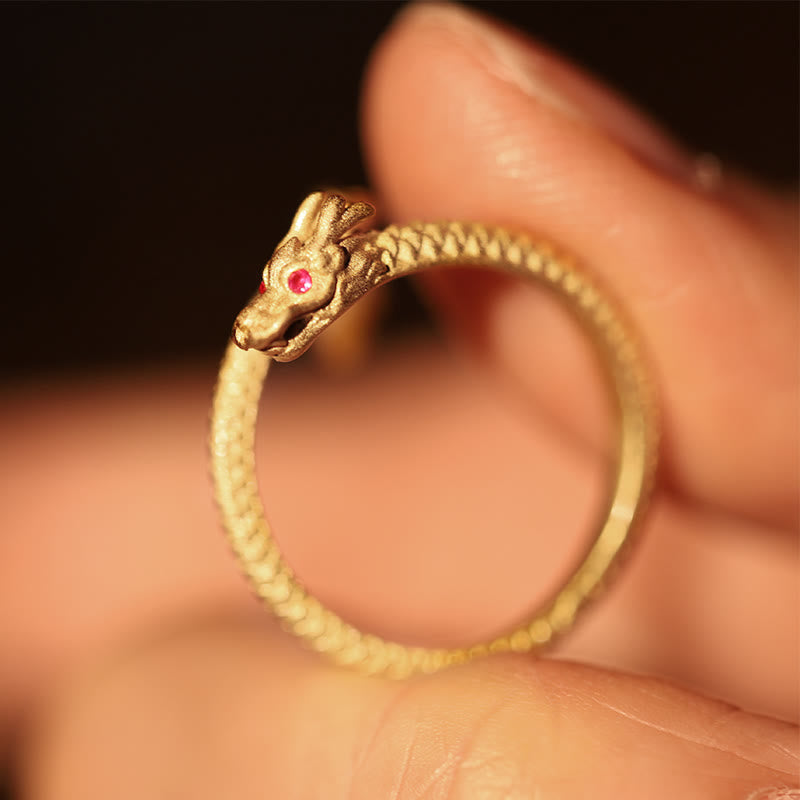 Vintage Sterling Silver Adjustable Dragon Motif Statement Ring
