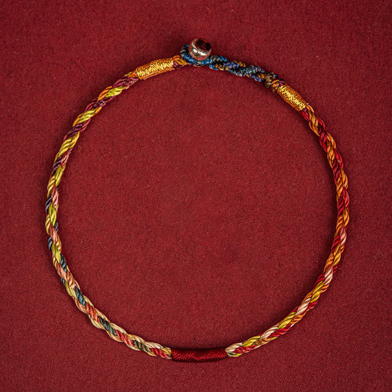 Handmade Five Elements Thread & Red String Braided Bracelet for Adults and Children