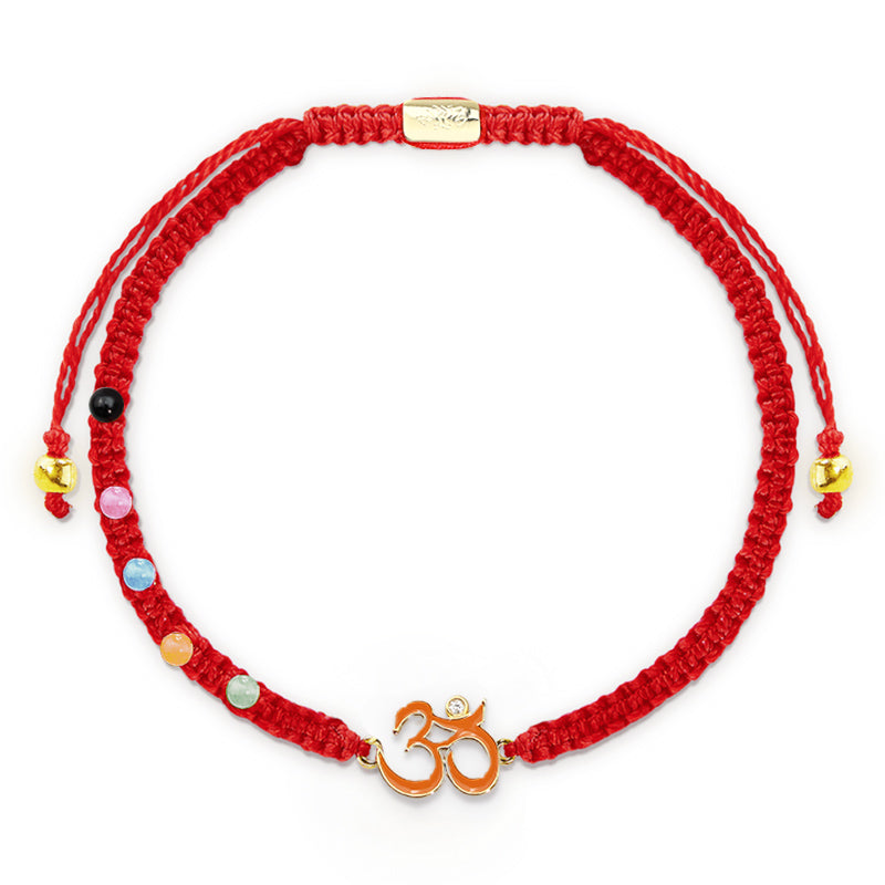 Tibetan Handmade OM Mindfulness Red String Bracelet (Extra 30% Off | USE CODE: FS30)