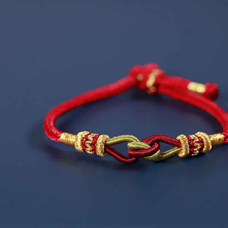 Handmade Braided Red String Knot Bracelet for Strength and Connection