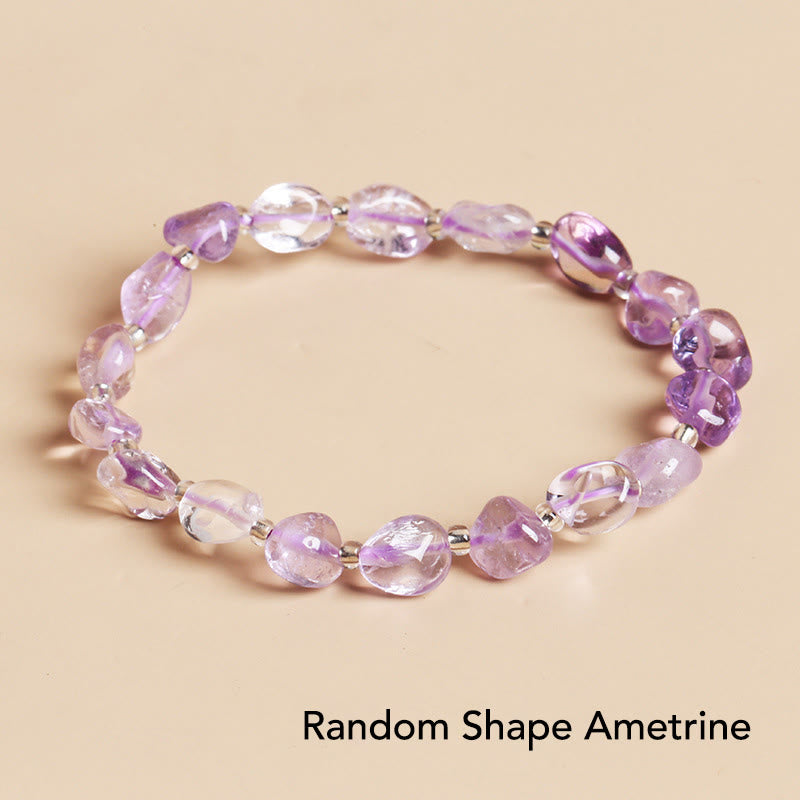 Natural Irregular Shape Raw Crystal Meditation Balance Bracelet