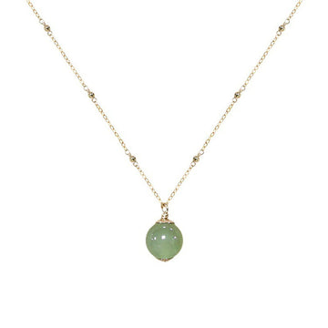 14k Gold Plated Hetian Jade Luck Beaded Necklace Pendant (Extra 35% Off | USE CODE: FS35)