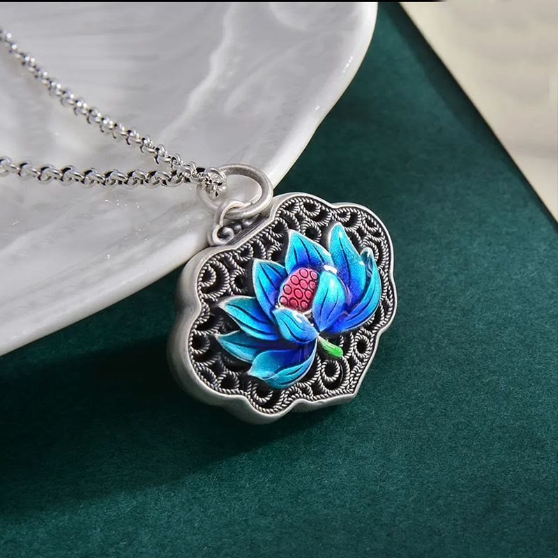 Lotus Auspicious Cloud New Beginning Necklace Pendant Ring (Extra 30% Off | USE CODE: FS30)