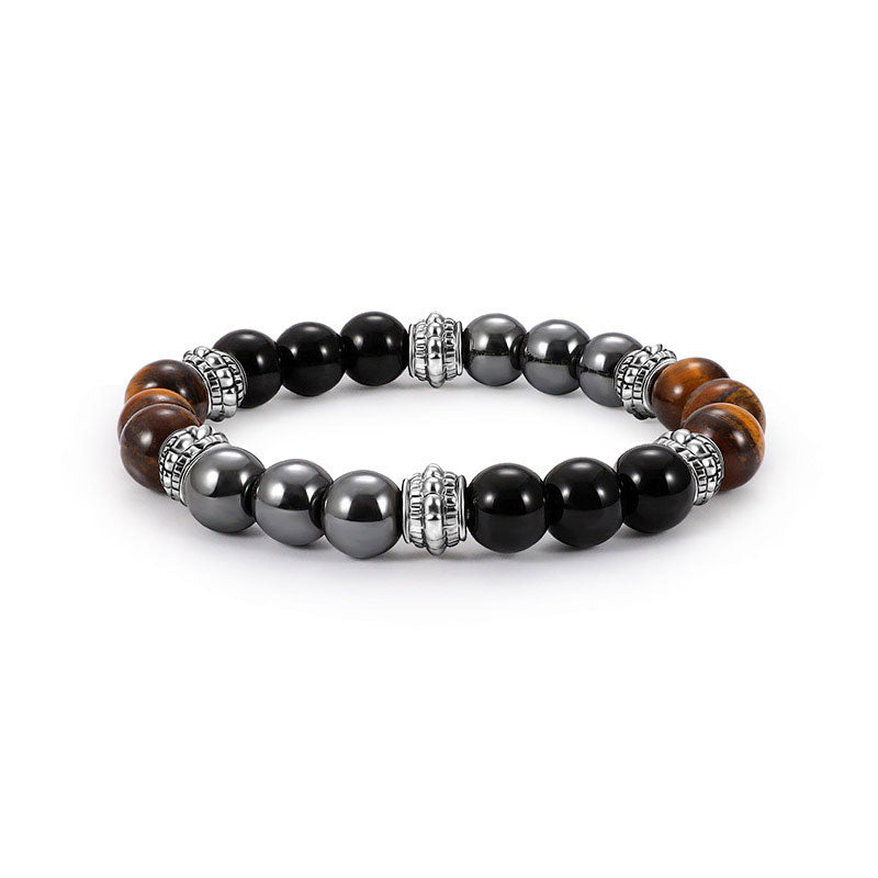 Tiger Eye and Hematite Good Luck and Healing Bracelet
