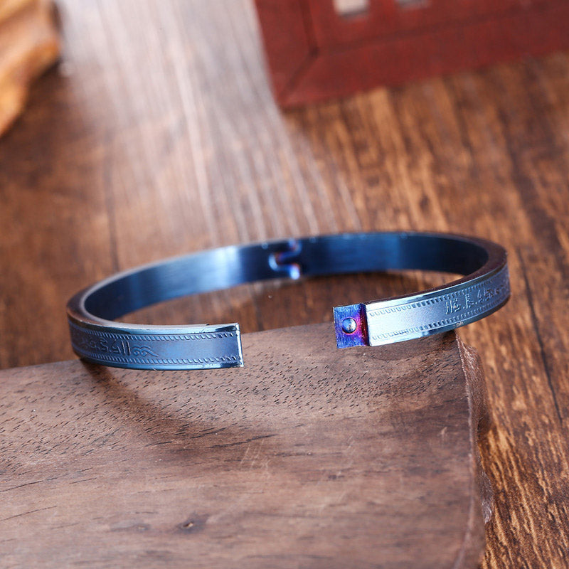 Titanium Steel Blessing Bracelet Bangle