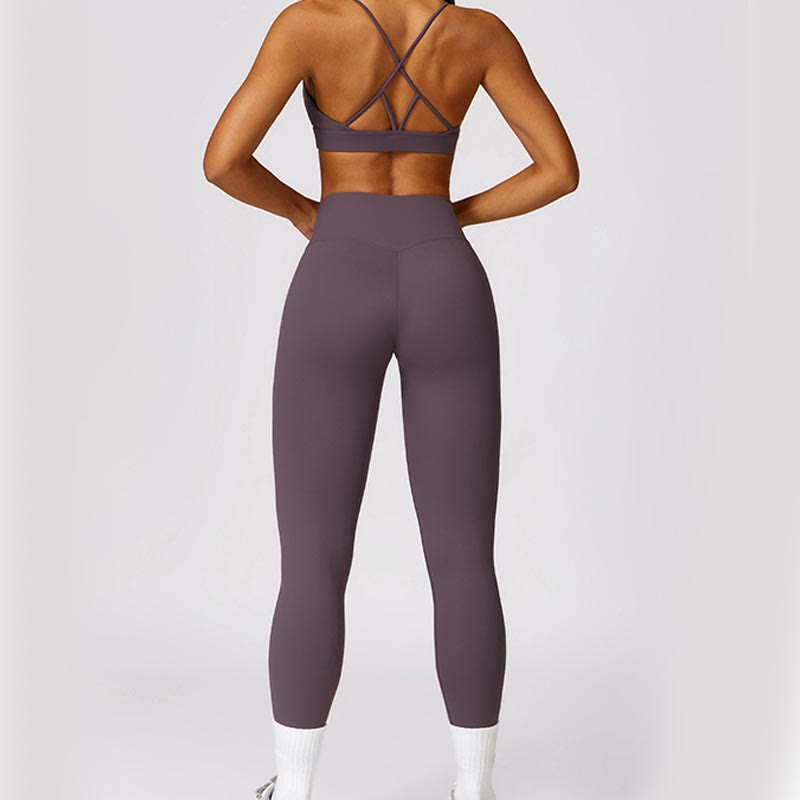 Women Short Sleeve T-Shirt Top High Waist Leggings Pants For Sports Yoga