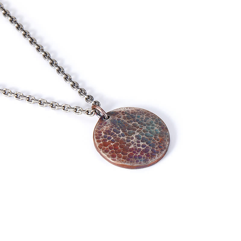 990 Sterling Silver Yin Yang Water and Fire Balance Necklace Pendant