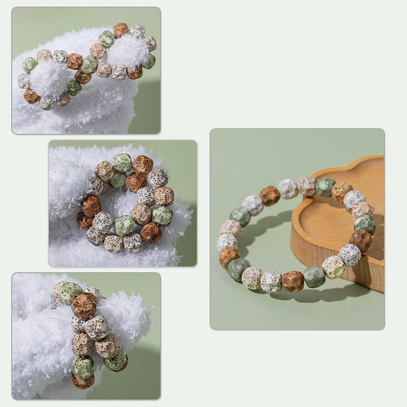 Natural Colorful Bodhi Seed Auspiciousness Wealth Bracelet