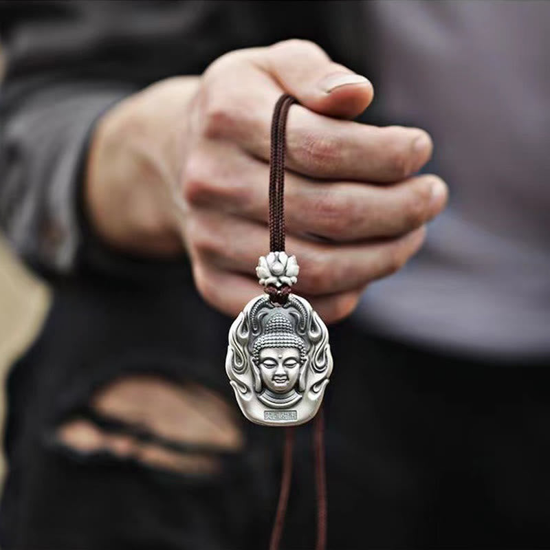 Chinese Zodiac Natal Buddha Om Mani Padme Hum Lotus Compassion Necklace Pendant
