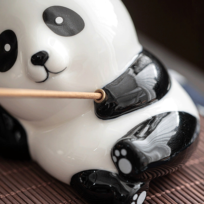 Handcrafted Ceramic Animal Figurine Incense Burner and Desktop Decoration