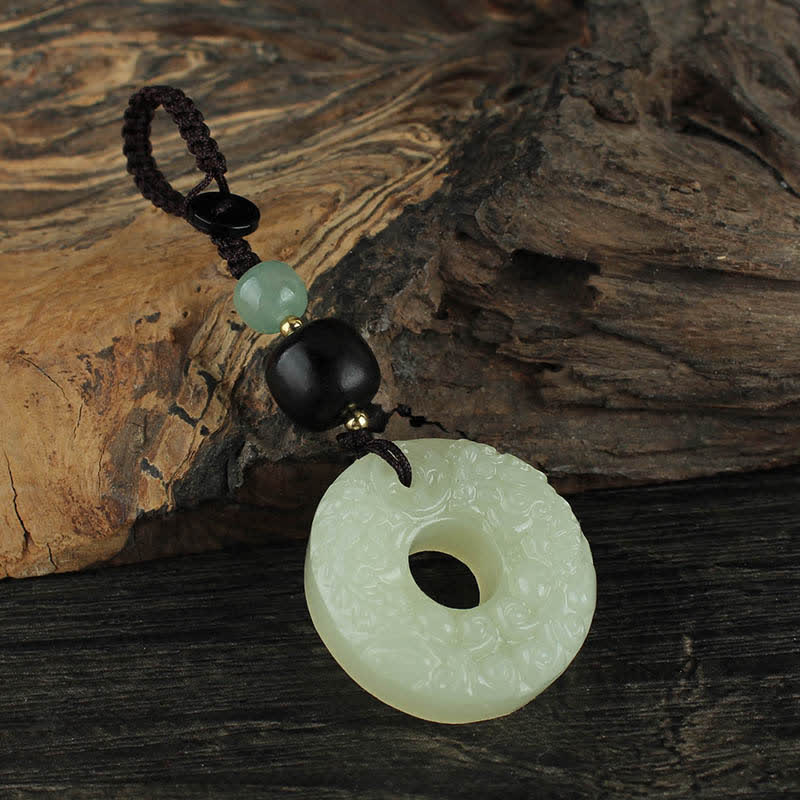 PiXiu Jade Peace Buckle Abundance Wealth Key Chain