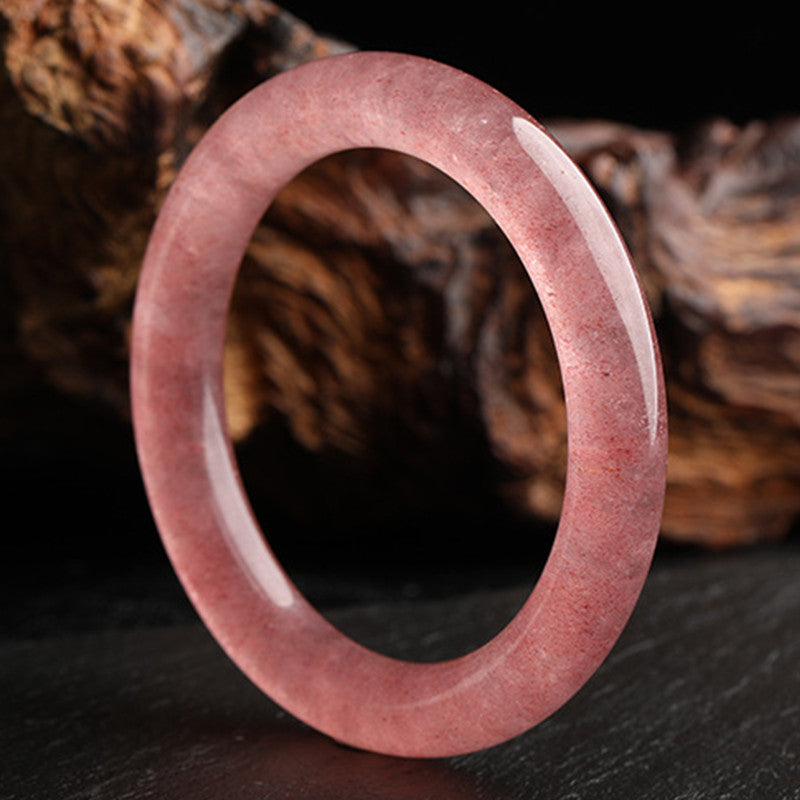 Natural Strawberry Quartz Love Healing Bracelet Bangle