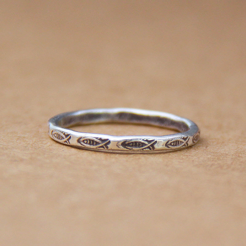925 Sterling Silver Luck Koi Fish Wealth Ring