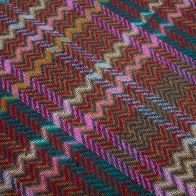 Tibetan Shawl Colorful Wavy Line Tassels Winter Cozy Travel Scarf Wrap