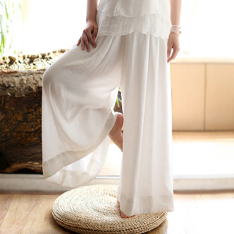 Vintage Yoga Zen Prayer Spiritual Meditation Practice Plain Color Clothing Women's Set