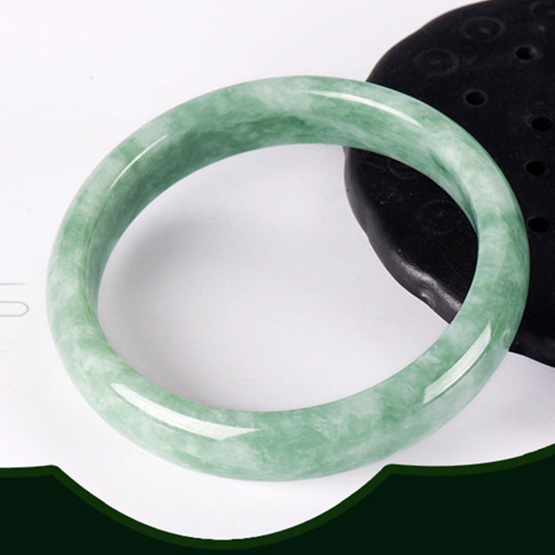 Natural Jade Solid Gemstone Bangle Bracelet