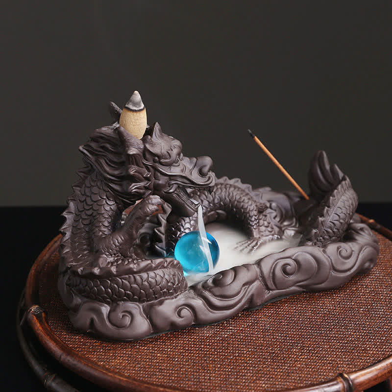 Dragon & Phoenix Motif Incense Burner for Energetic Space Balance
