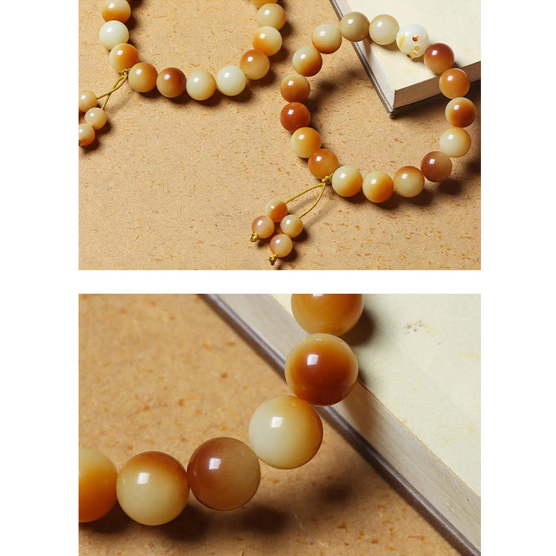 Natural Bodhi Seed Paw Claw Bracelet for Peace & Wisdom (Fits 14-16cm Wrist)