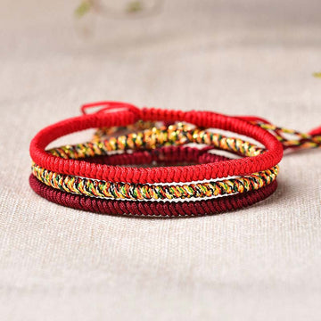 Tibetan Lucky 3 Combination Sets Red String Bracelet