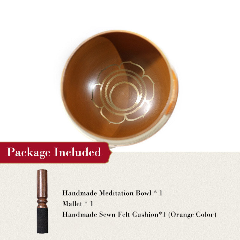 Tibetan Sound Bowl Handcrafted for Chakra Healing and Mindfulness Meditation Singing Bowl Set