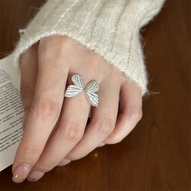 925 Sterling Silver Butterfly Love Freedom Ring