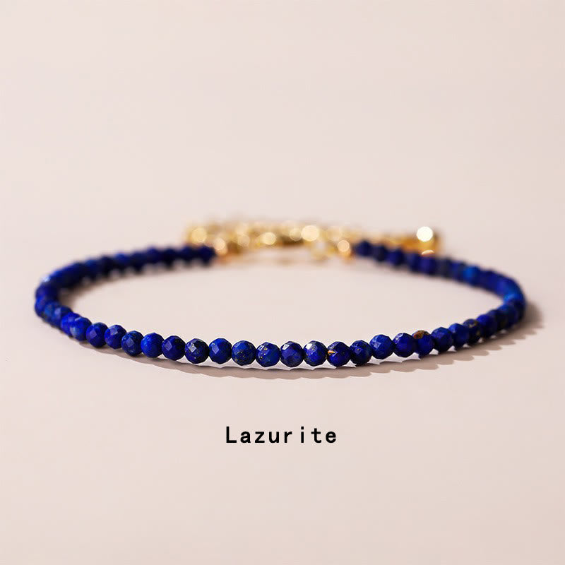 Minimalist Natural Gemstone Energy Chain Bracelet - Adjustable Crystal Anchor