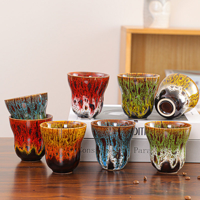 Vintage Kiln Change Design Ceramic Coffee Mug Tea Cup 150ml