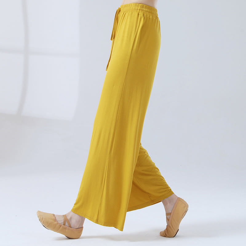 Soft Modal Flowing Wide-Leg Yoga Meditation Pants