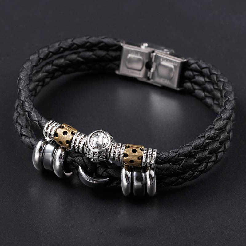 Hematite Grounding Bead Bracelet with 12 Zodiac Constellation Charms