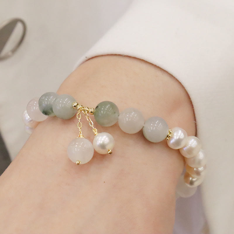 Natural Pearl Jade Healing Sincerity Bracelet