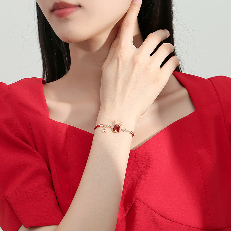❗❗❗A Flash Sale- 925 Sterling Silver Year of the Dragon Natural Red Agate Dragon Attract Fortune Fu Character Strength Bracelet Necklace Pendant Earrings