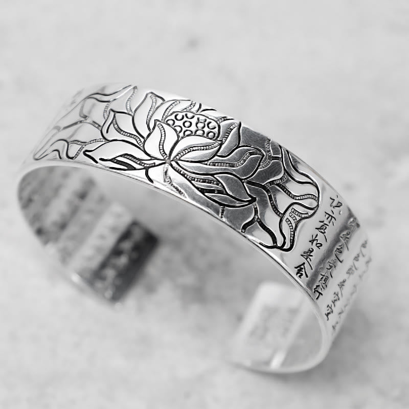 Tibetan Lotus White Copper Luck Bracelet