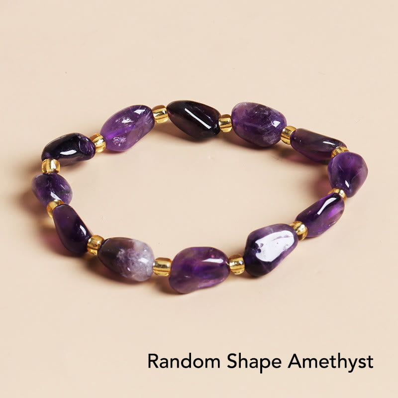 Natural Irregular Shape Raw Crystal Meditation Balance Bracelet