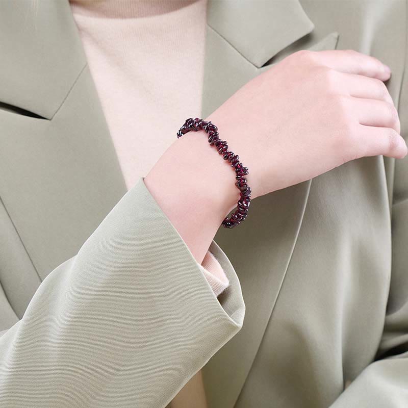 Irregular Cut Crystal Stone Bracelet | Natural Energy Anchor